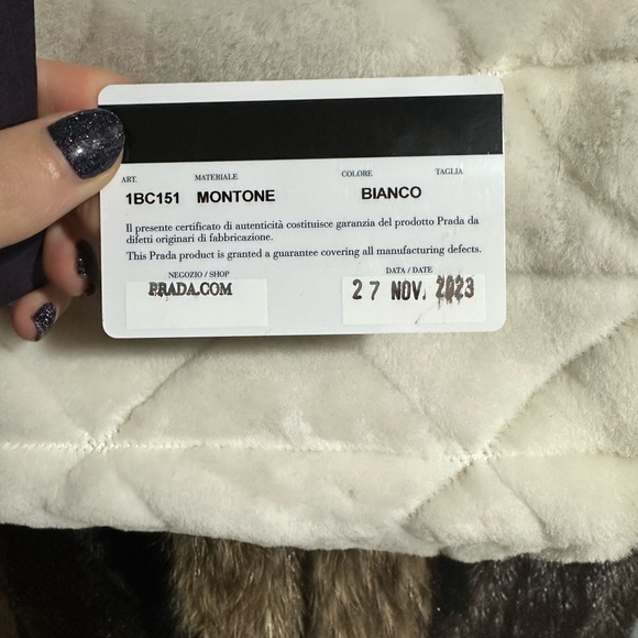 Prada Ultra Rare Quilted Shearling Shoulder Bag - Cream - Picture 10 of 10